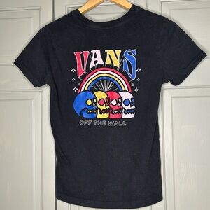 Vans t shirt skull rainbow size small women’s shorts sleeve